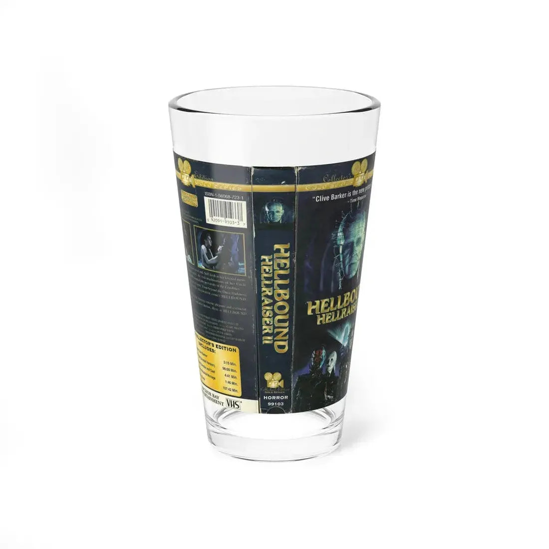 HELLRAISER 2 HELLBOUND (VHS COVER) Pint Glass 16oz 16oz - Go Mug Yourself
