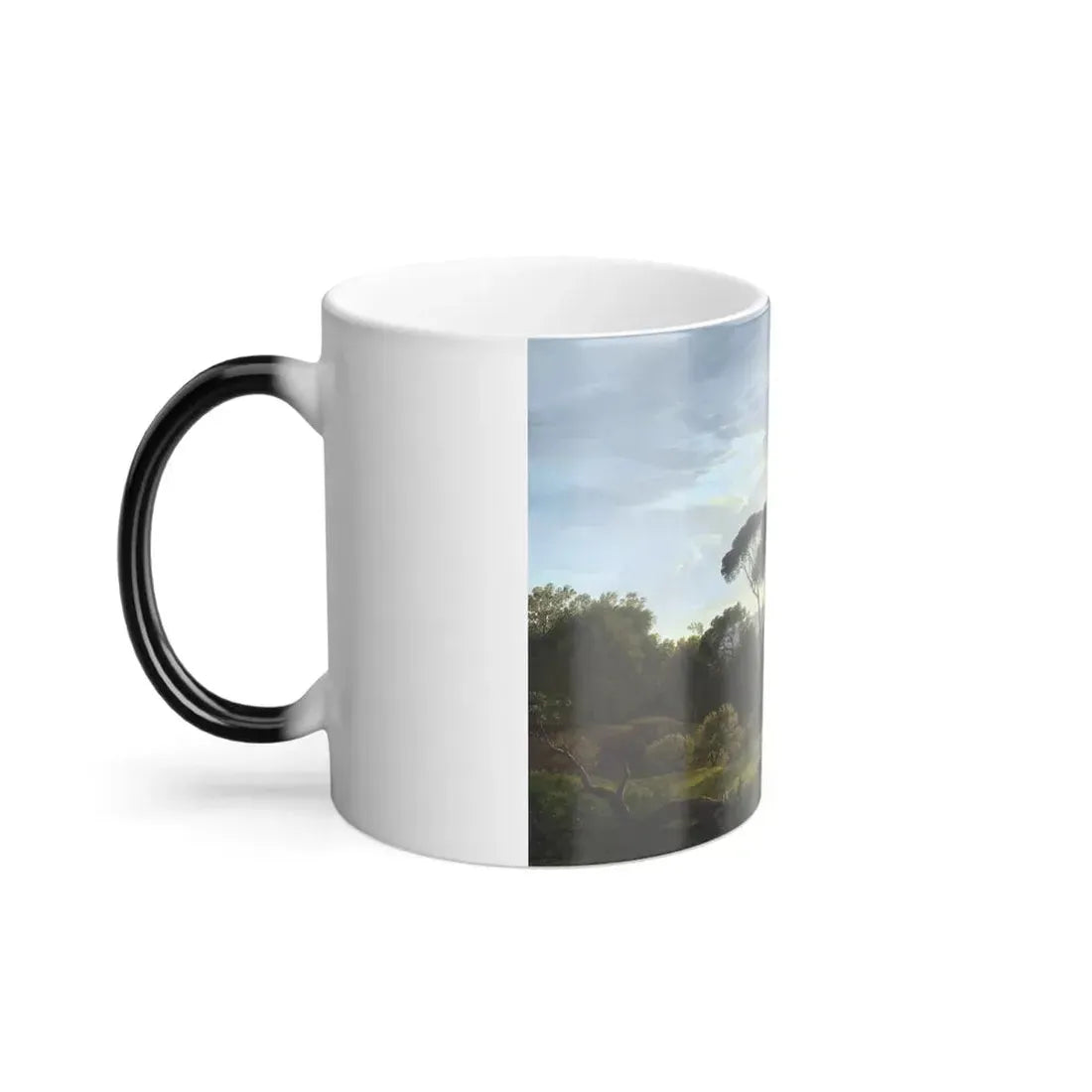 Hendrik Voogd (1768-1839) Italian Landscape with Umbrella Pines - Oil on Canvas 1807 - Color Changing Mug 11oz - Go Mug Yourself
