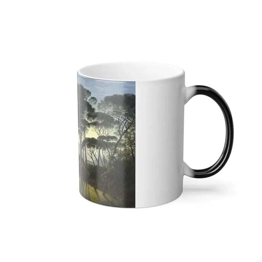 Hendrik Voogd (1768-1839) Italian Landscape with Umbrella Pines - Oil on Canvas 1807 - Color Changing Mug 11oz - Go Mug Yourself