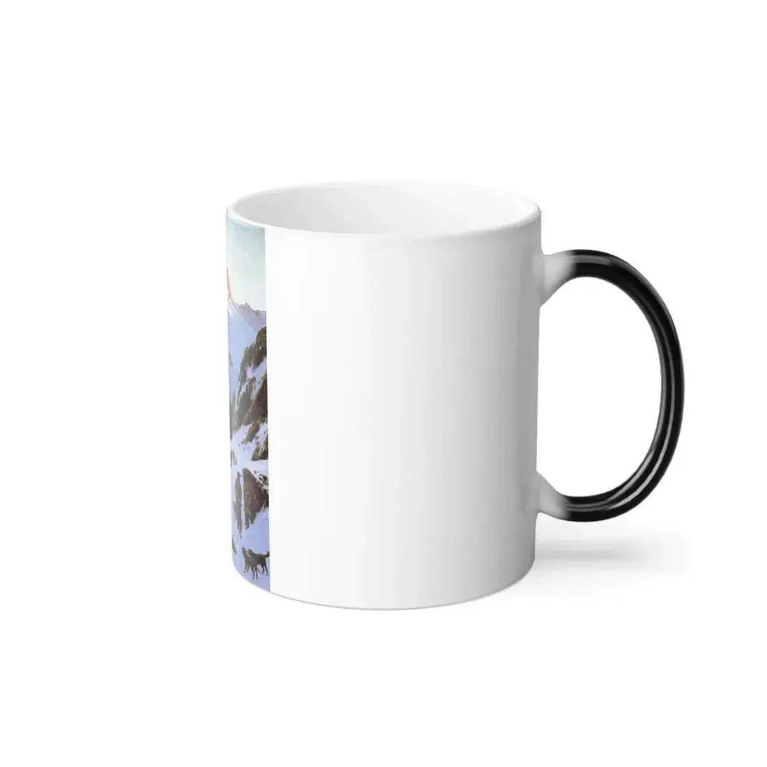 Henry Farny (1847-1916) a moment of suspense- c1911 Oil on Cardboard - Color Changing Mug 11oz - Go Mug Yourself