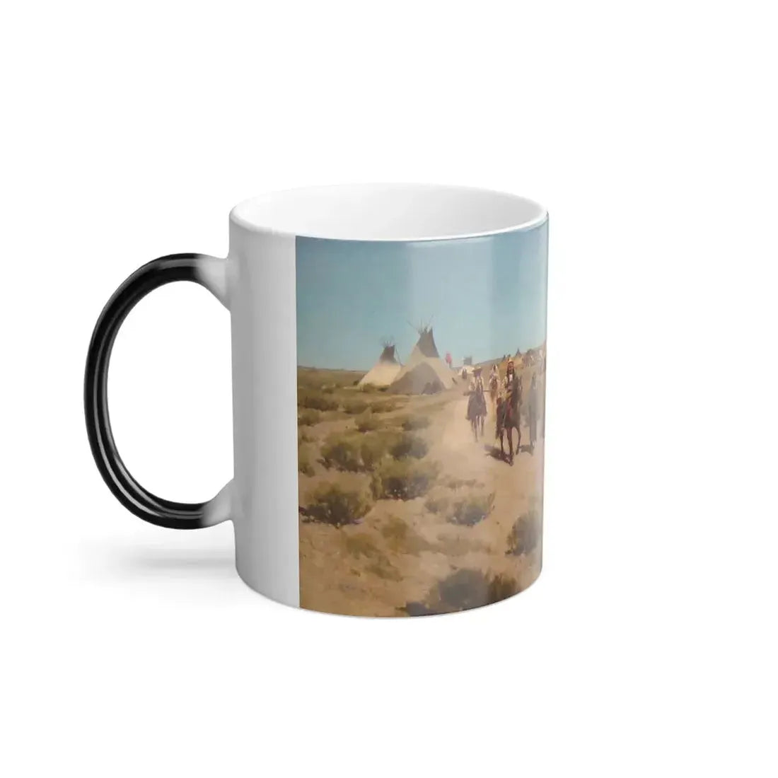 Henry Farny (1847-1916) Hunting Camp on the Plains - oil on canvas 1890 - Color Changing Mug 11oz - Go Mug Yourself