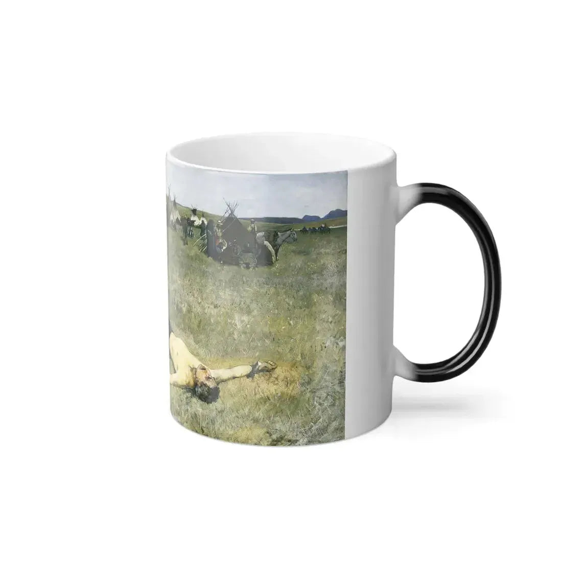 Henry Farny (1847-1916) The Captive - gouache and watercolor 1885 - Color Changing Mug 11oz - Go Mug Yourself