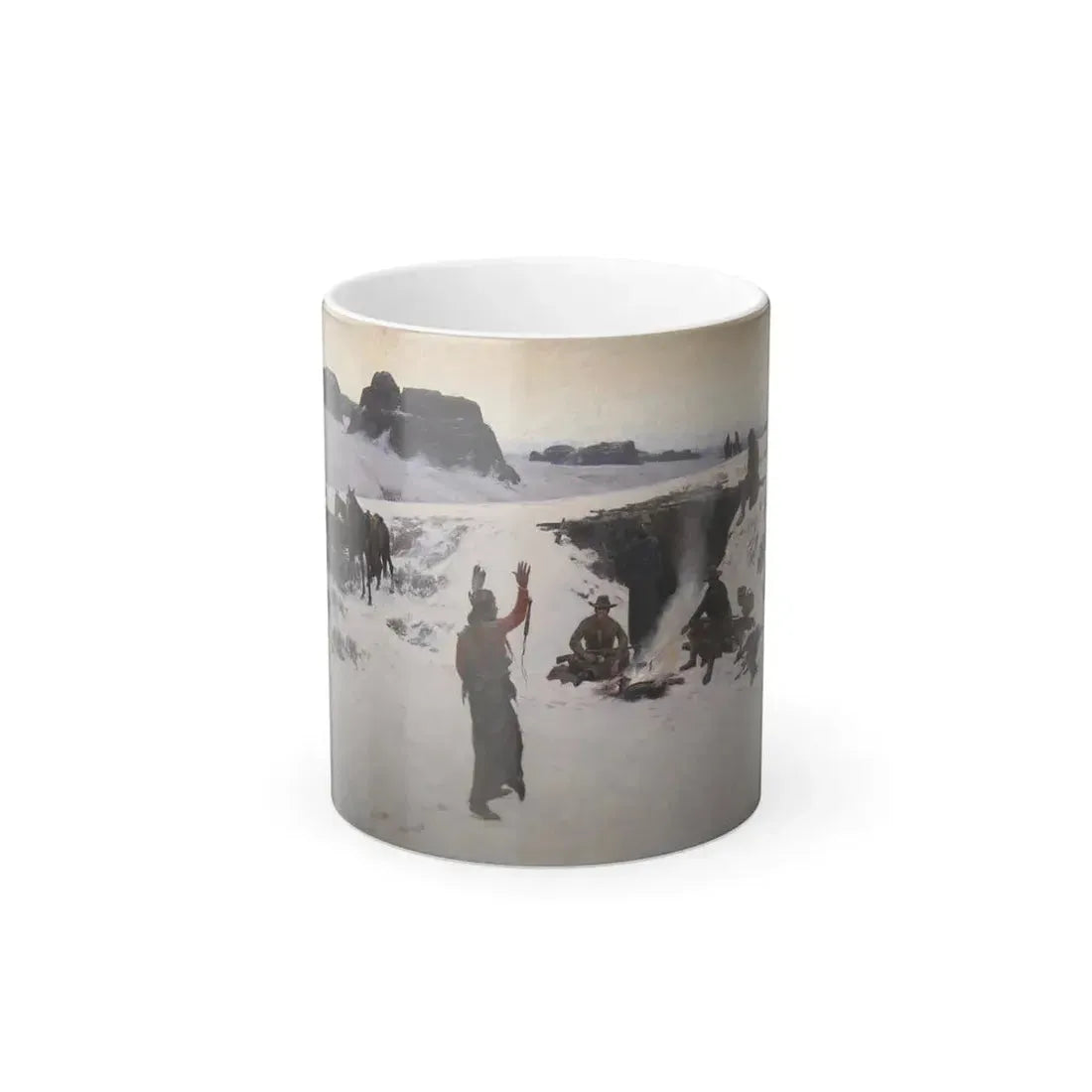 Henry Farny (1847-1916) The Unwelcome Guests - oil on canvas 1887 - Color Changing Mug 11oz 11oz - Go Mug Yourself