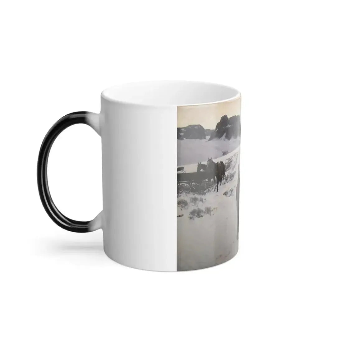 Henry Farny (1847-1916) The Unwelcome Guests - oil on canvas 1887 - Color Changing Mug 11oz - Go Mug Yourself