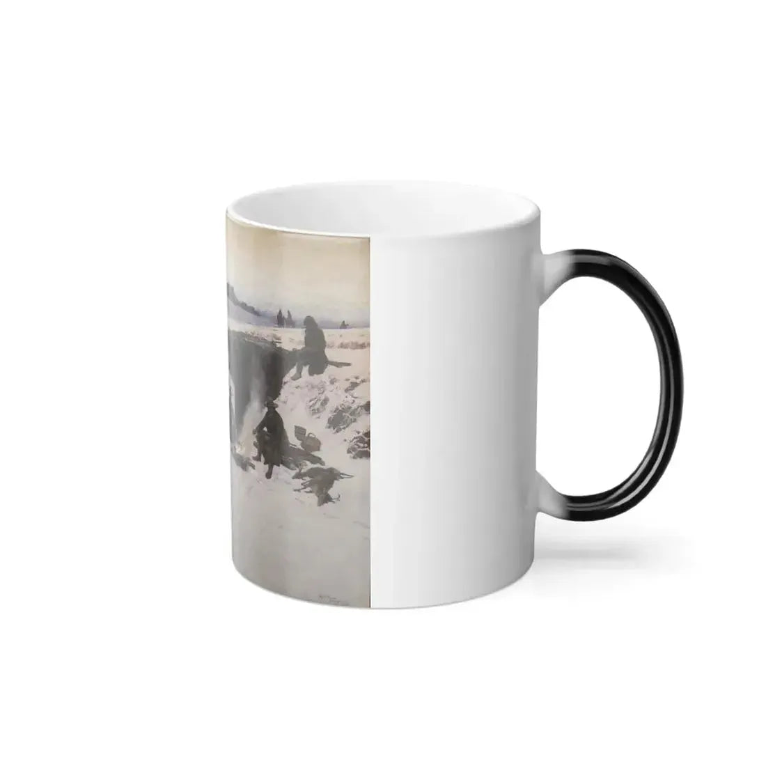 Henry Farny (1847-1916) The Unwelcome Guests - oil on canvas 1887 - Color Changing Mug 11oz - Go Mug Yourself