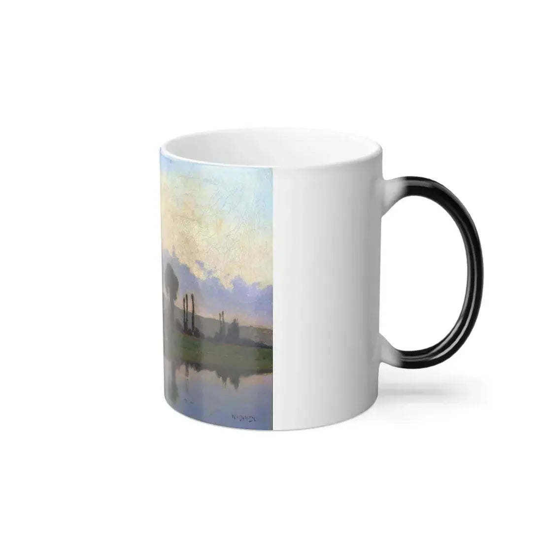 Henry Jacques Delpy (1877-1957) Washerwomen by the River - Oil on Canvas - Color Changing Mug 11oz - Go Mug Yourself