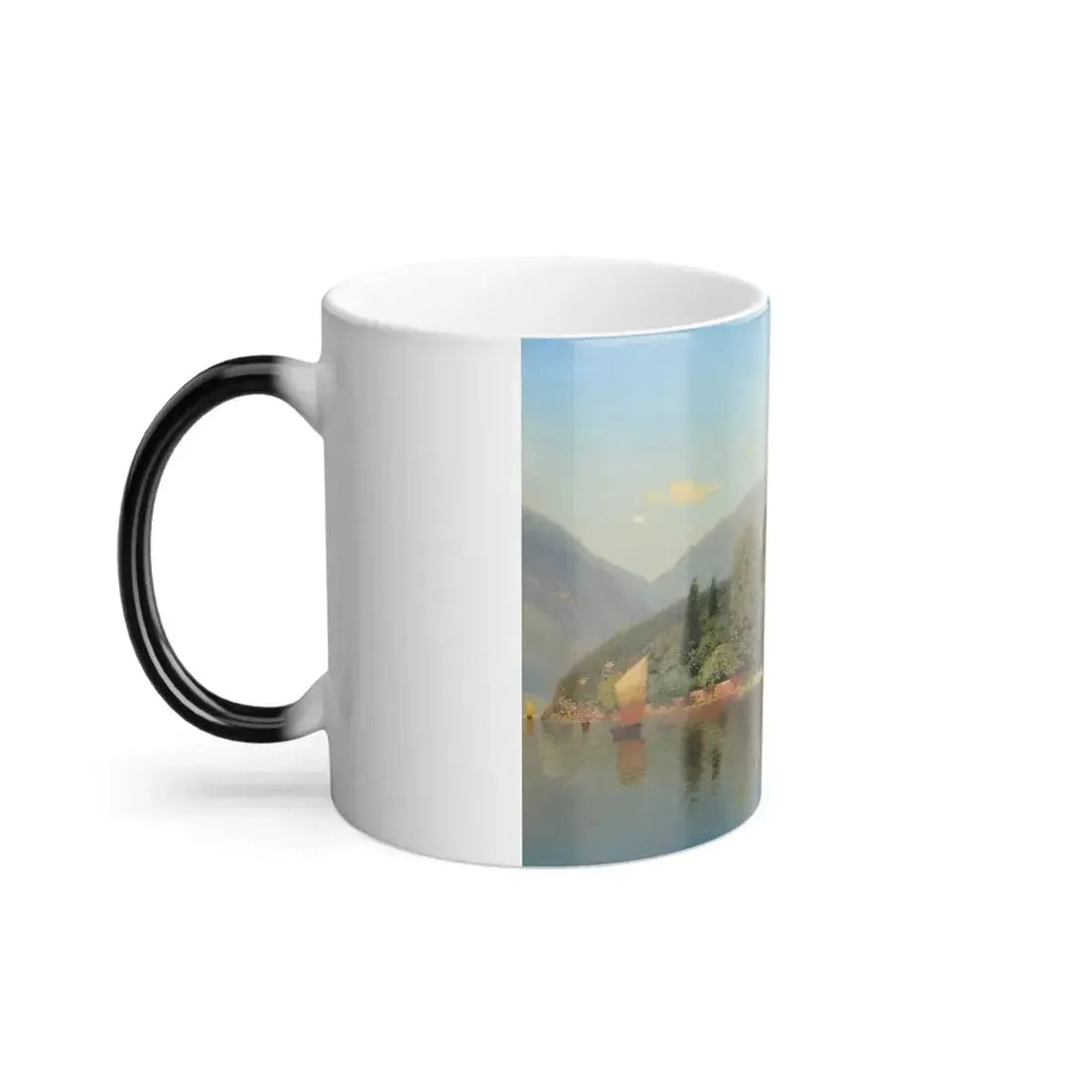 Henry Pember Smith (1854-1907) Villa, Lake Como - Oil on Canvas - Color Changing Mug 11oz - Go Mug Yourself