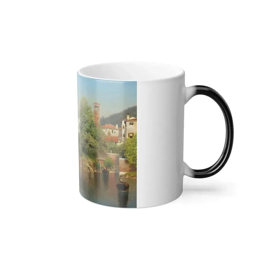 Henry Pember Smith (1854-1907) Villa, Lake Como - Oil on Canvas - Color Changing Mug 11oz - Go Mug Yourself