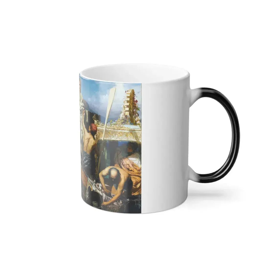 Henryk Siemiradzki (1843-1902) Begging castaway - Oil on Canvas 1878 - Color Changing Mug 11oz - Go Mug Yourself