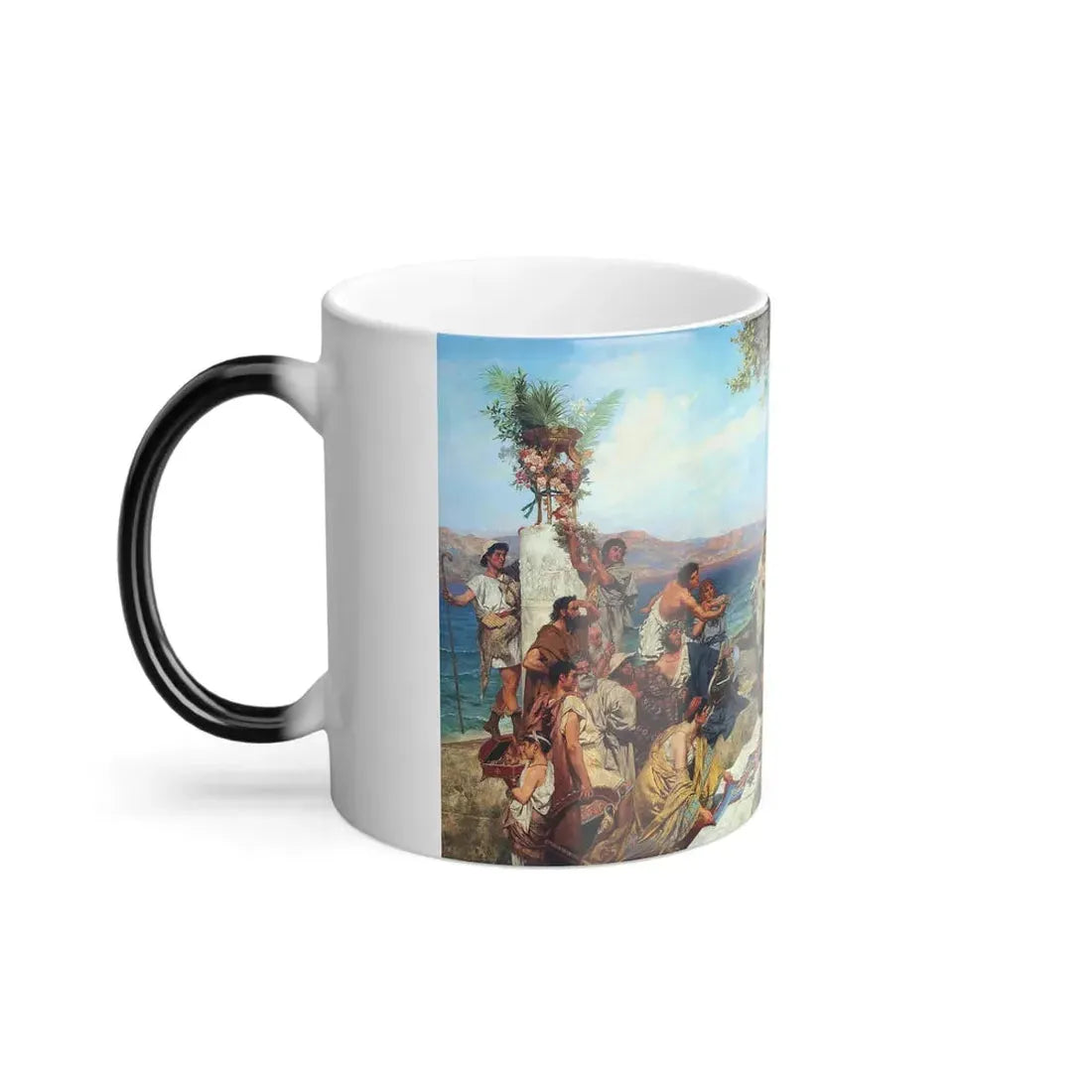 Henryk Siemiradzki (1843-1902) Phryne at the Festival of Poseidon in Eleusin - Oil on Canvas 1889 - Color Changing Mug 11oz - Go Mug Yourself