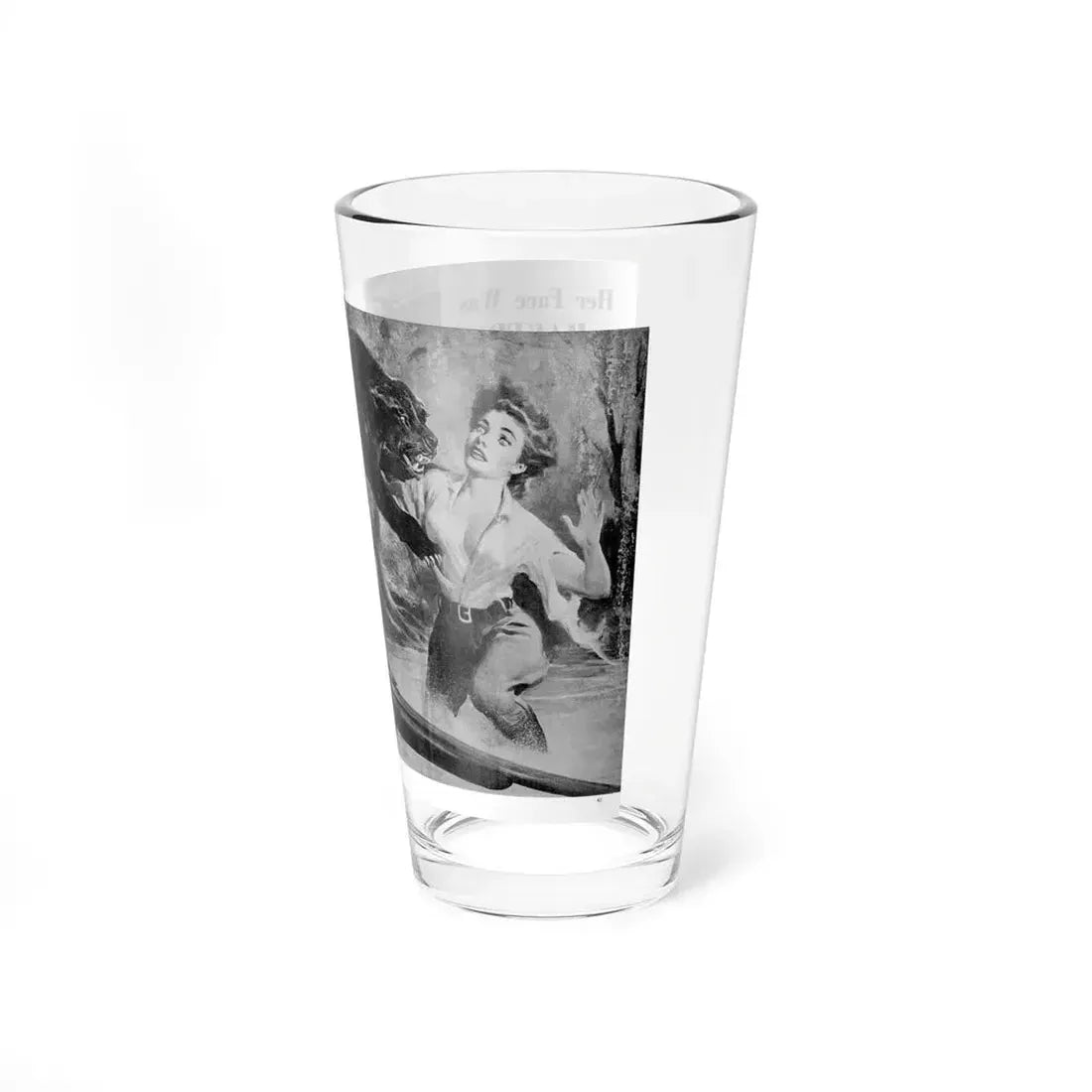 Her Face Was Raked To Ribbons, True Men Stories, April 1957 - Pint Glass 16oz - Go Mug Yourself