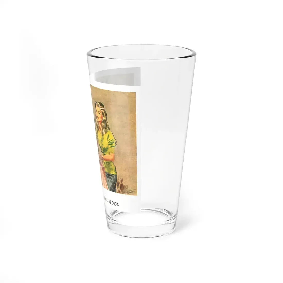 Her Old Coke Spoon ad, 1943 - Pint Glass 16oz - Go Mug Yourself