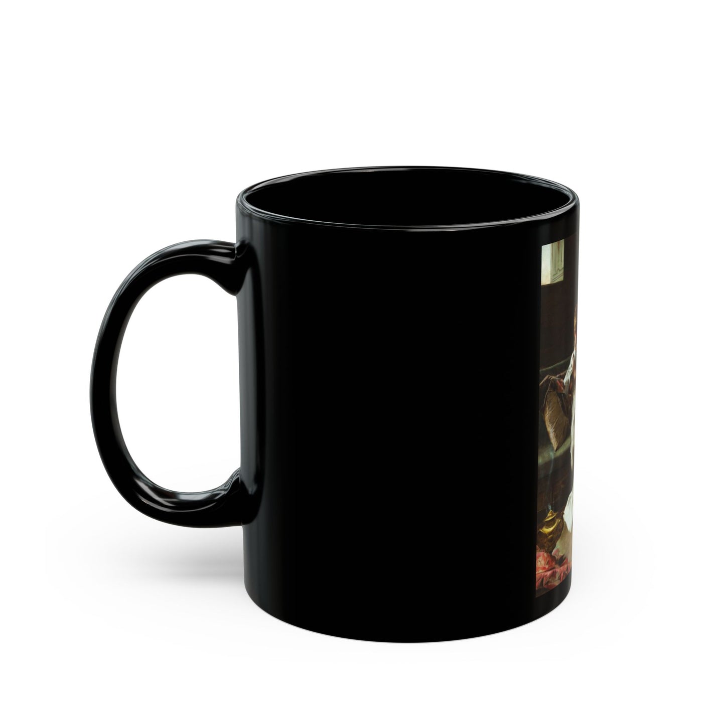 Herbert James Draper (1863-1920) Contemplation - c1900 - Black Coffee Mug-Go Mug Yourself