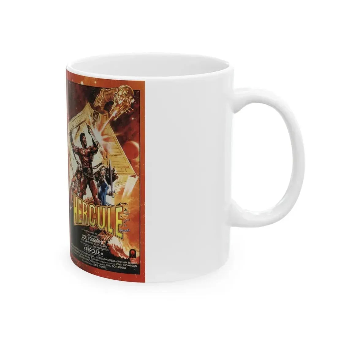 HERCULE LOU FERRIGNO (VHS COVER) - White Coffee Mug - Go Mug Yourself