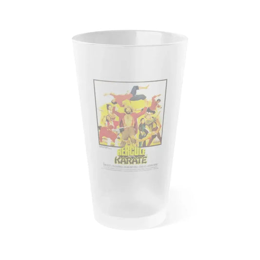 HERCULES AGAINST KARATE 1973 Movie Poster - Frosted Pint Glass 16oz 16oz Frosted - Go Mug Yourself