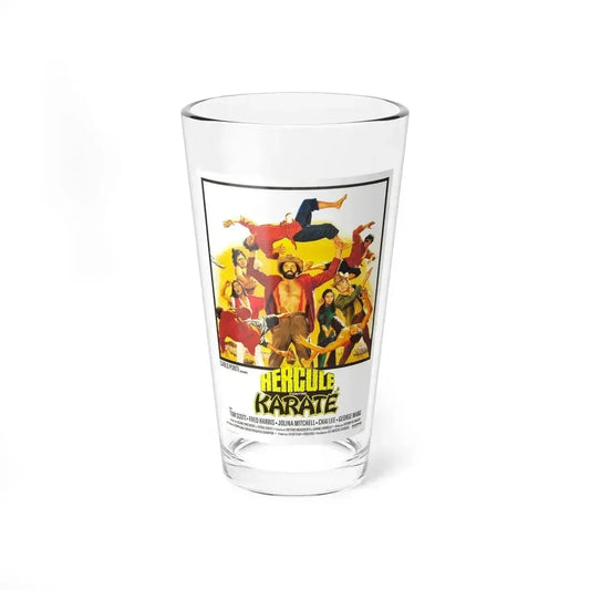 HERCULES AGAINST KARATE 1973 Movie Poster - Pint Glass 16oz 16oz - Go Mug Yourself