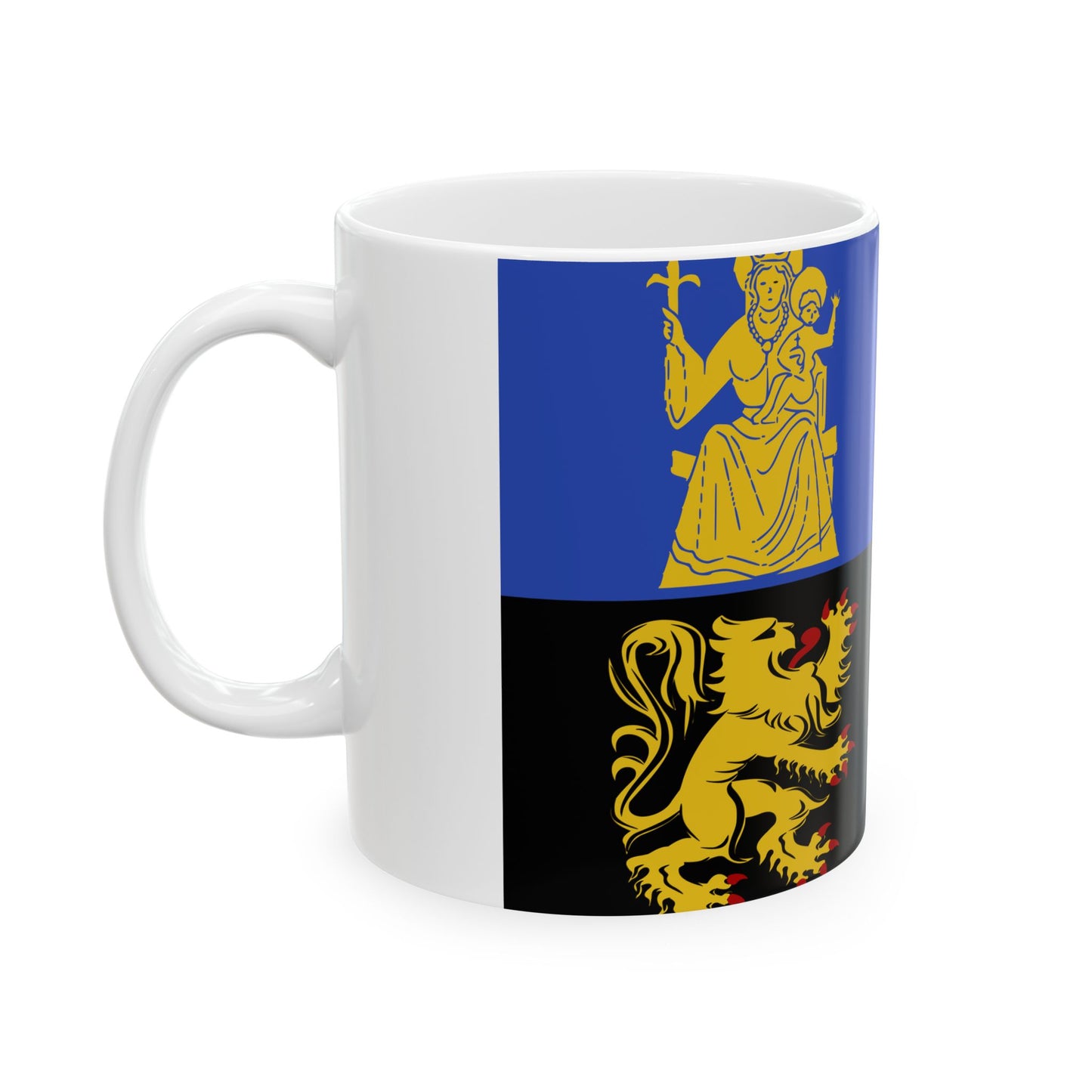 Herent vlag (Belgium) White Coffee Mug-Go Mug Yourself
