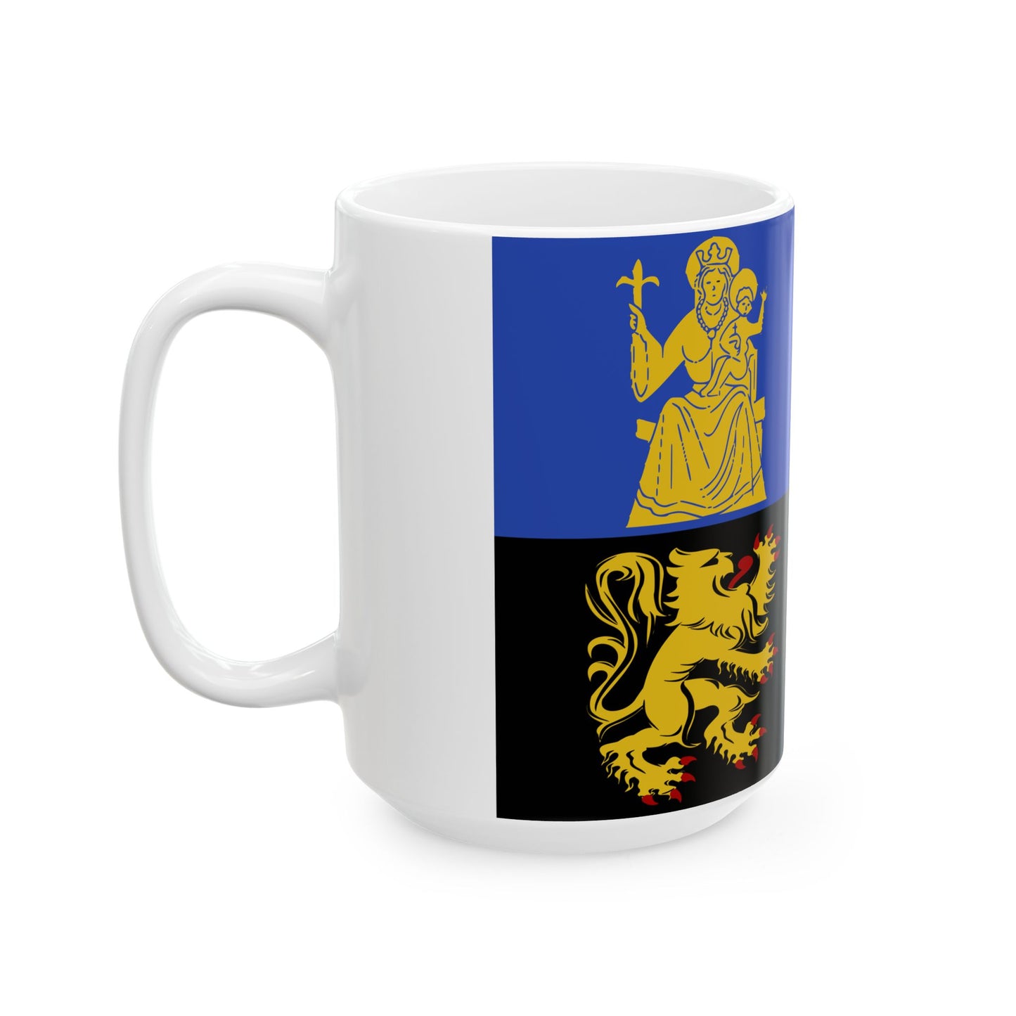 Herent vlag (Belgium) White Coffee Mug-Go Mug Yourself