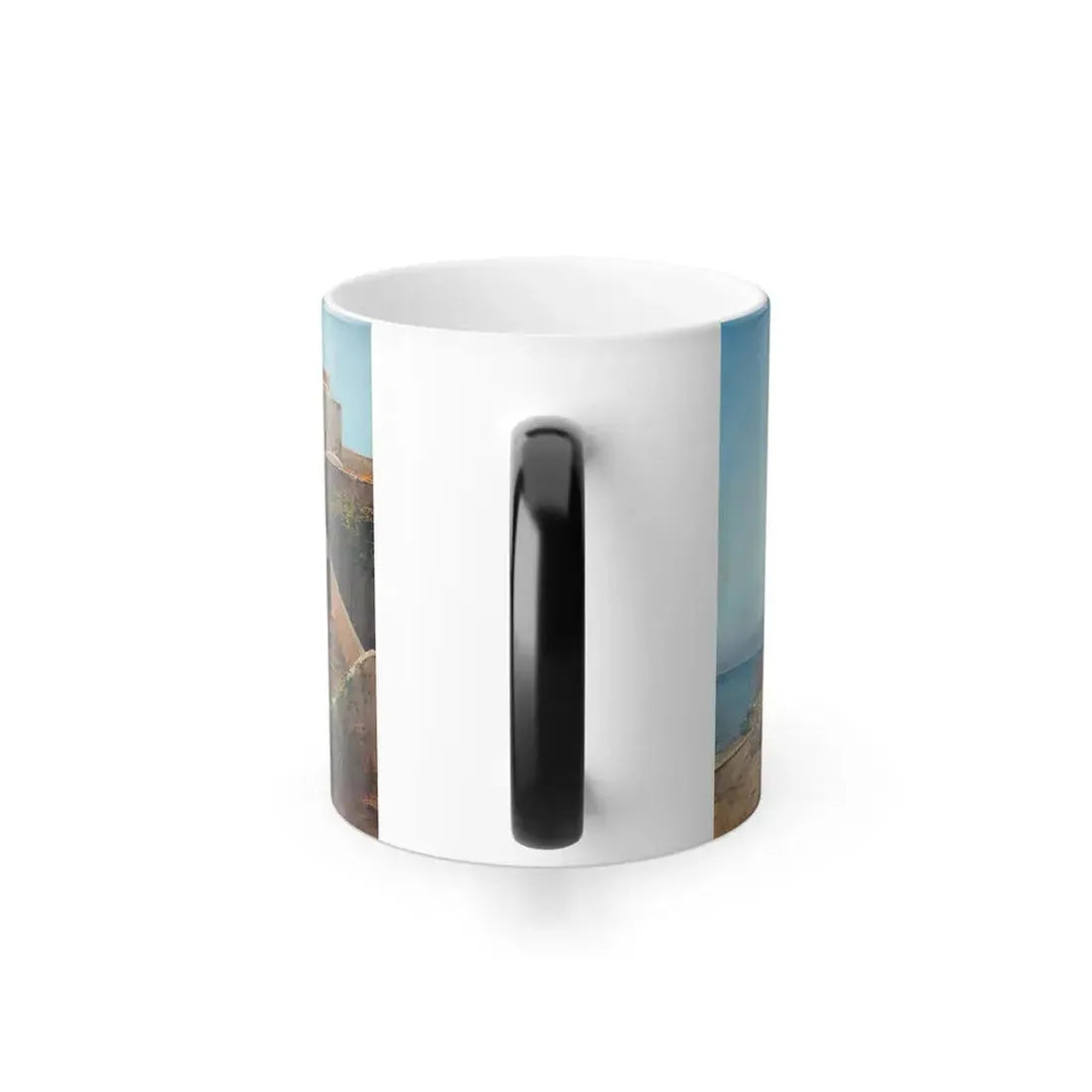 Hermann David Salomon Corrodi (1844-1905) A Terrace in Capri - Oil on Canvas - Color Changing Mug 11oz - Go Mug Yourself