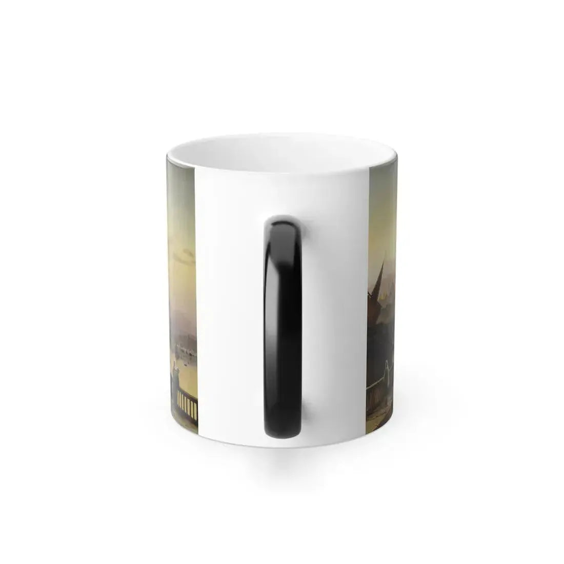 Hermann David Salomon Corrodi (1844-1905) Dusk on the Galata Bridge and the Yeni Valide Djami, Constant-0 - Color Changing Mug 11oz - Go Mug Yourself