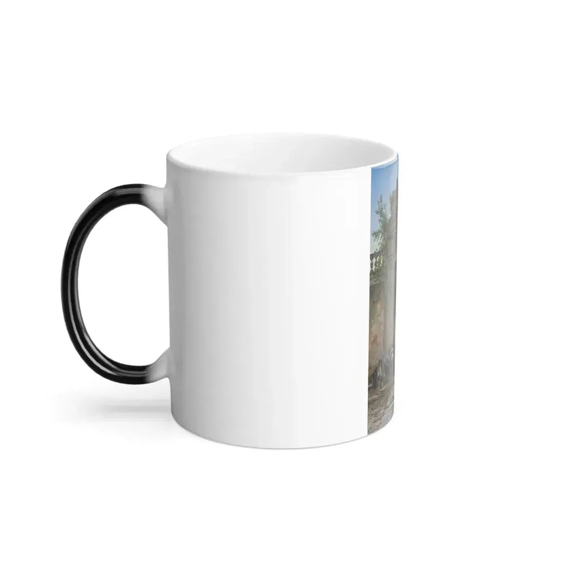 Hermann David Salomon Corrodi (1844-1905) On the Via Flaminia near the Villa Cavalieri - Oil on Canvas - Color Changing Mug 11oz - Go Mug Yourself
