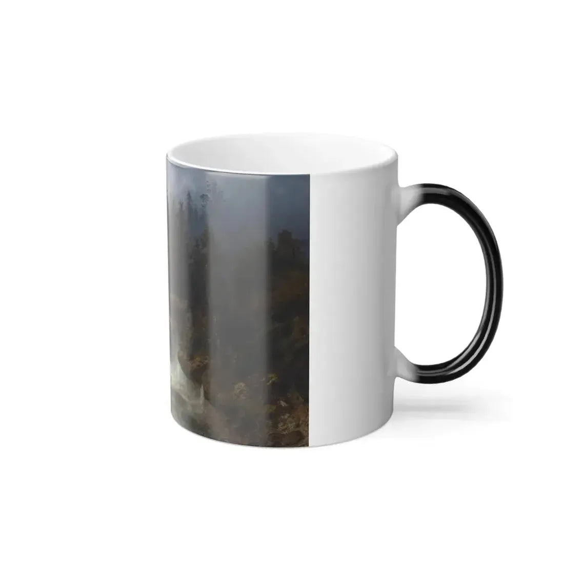 Hermann Ottomar Herzog (1832-1932) Figures Before a Mill in a Mountainous River Landscape (At the Mill -0 - Color Changing Mug 11oz - Go Mug Yourself