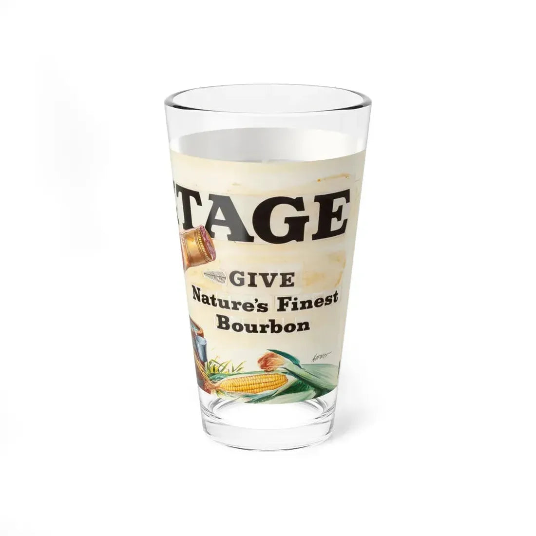 Hermitage Bourbon advertisement - Pint Glass 16oz - Go Mug Yourself