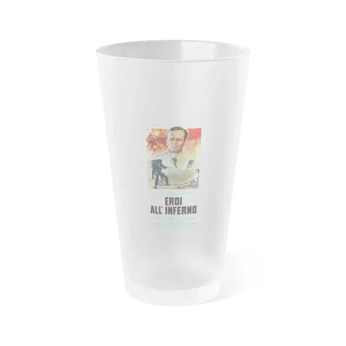 HEROES IN HELL 1974 Movie Poster - Frosted Pint Glass 16oz 16oz Frosted - Go Mug Yourself