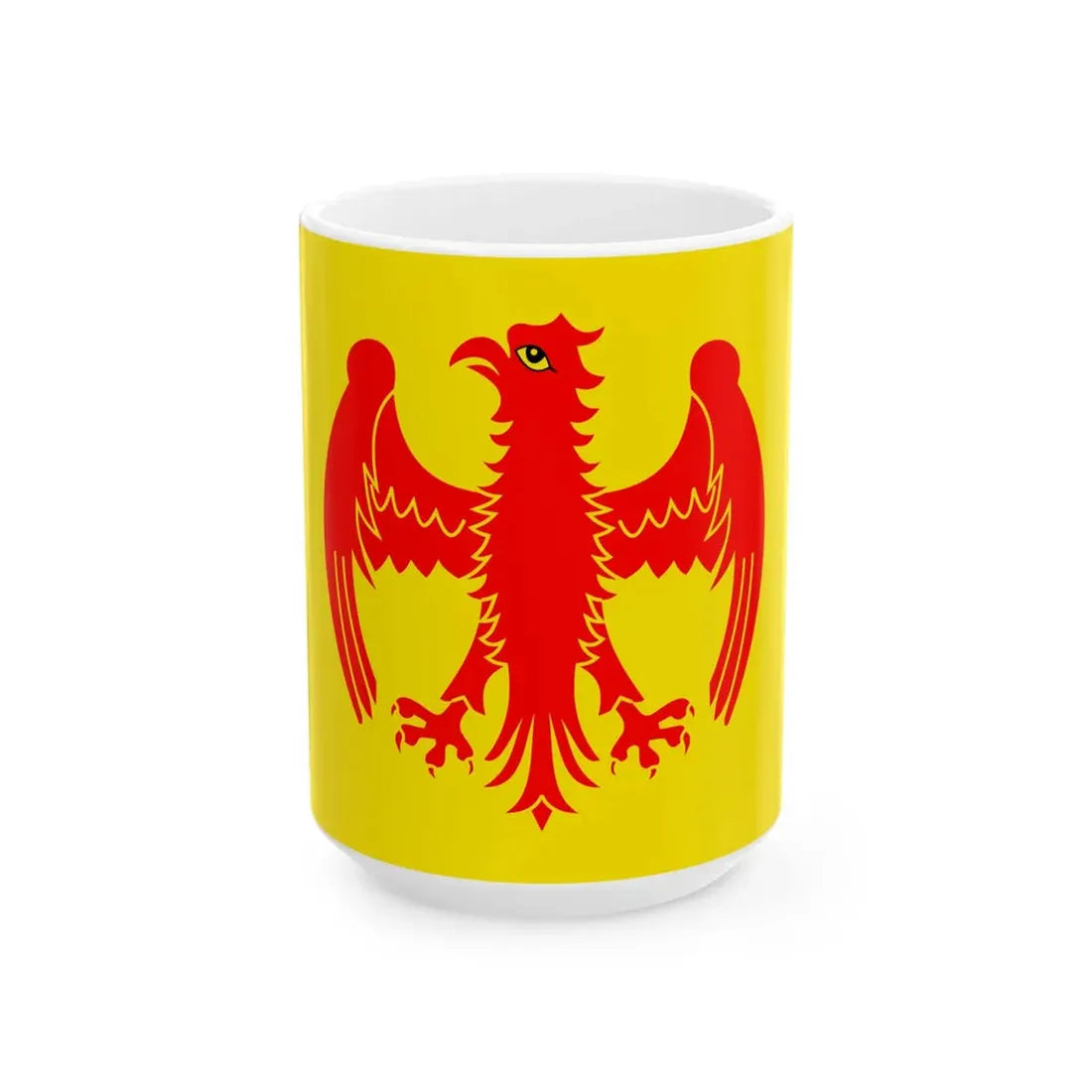Herstappe vlag (Belgium) White Coffee Mug 15oz - Go Mug Yourself