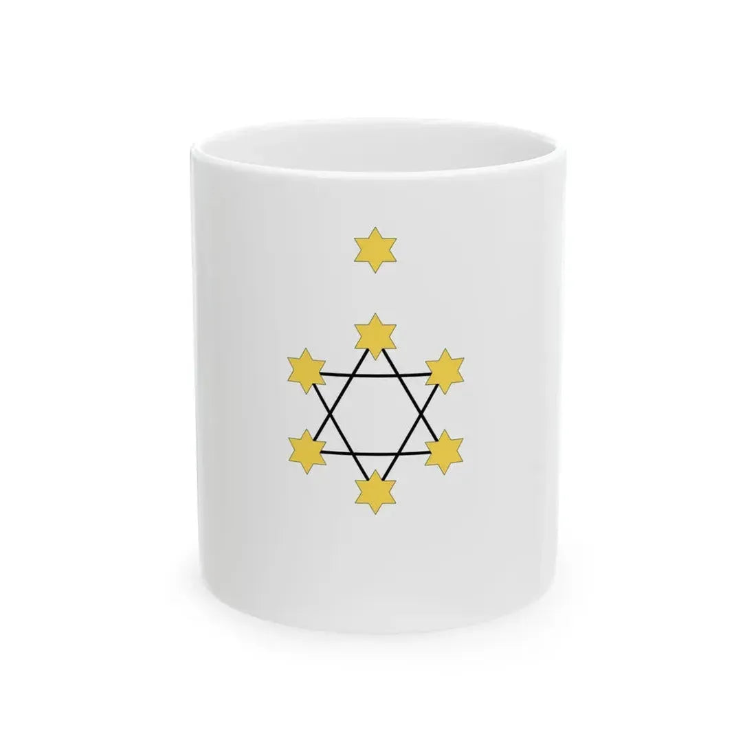 Herzls Zionist Flag (Israel) White Coffee Mug 11oz - Go Mug Yourself
