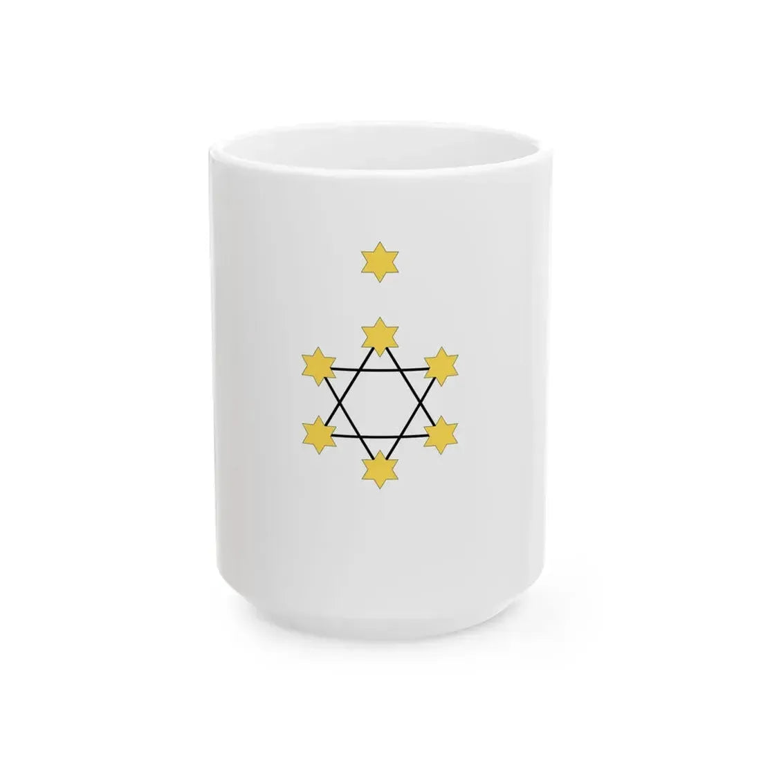 Herzls Zionist Flag (Israel) White Coffee Mug 15oz - Go Mug Yourself
