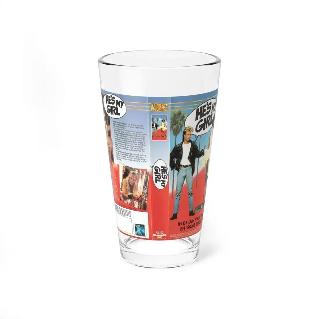 HES MY GIRL (VHS COVER) Pint Glass 16oz 16oz - Go Mug Yourself