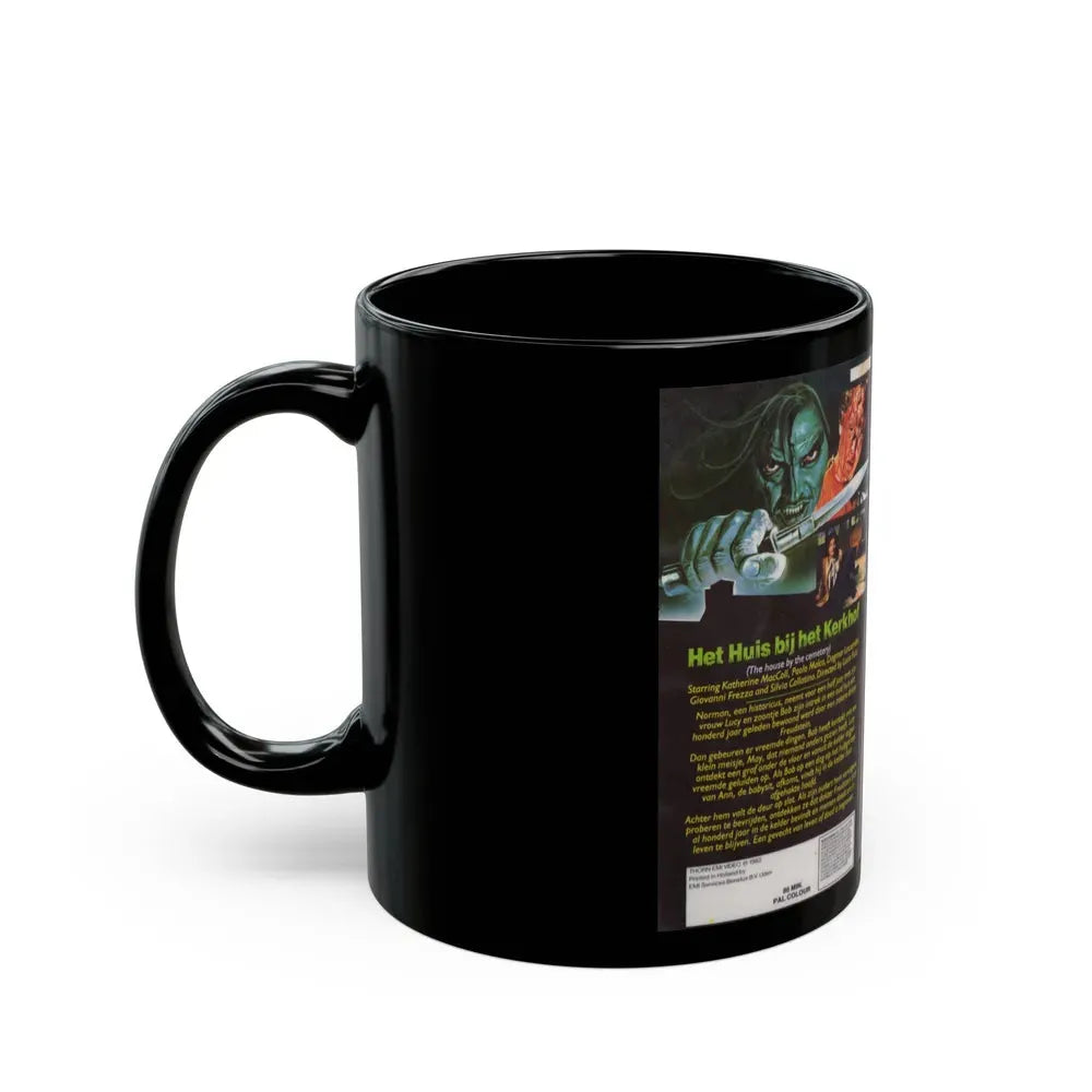 HET HUIS BIJ HET KERKHOF (VHS COVER) - Black Coffee Mug - Go Mug Yourself