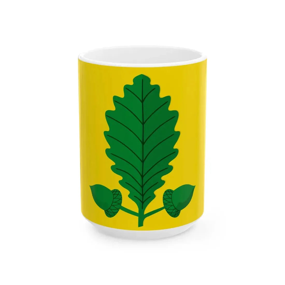 Heusden-Zolder vlag (Belgium) White Coffee Mug 15oz - Go Mug Yourself