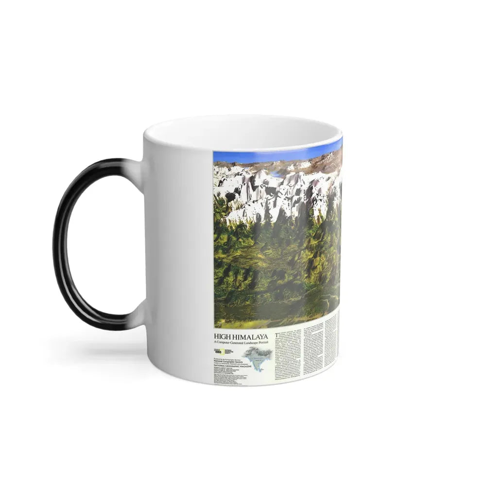 High Himalaya (1988) (Map) Color Changing Mug 11oz - Go Mug Yourself