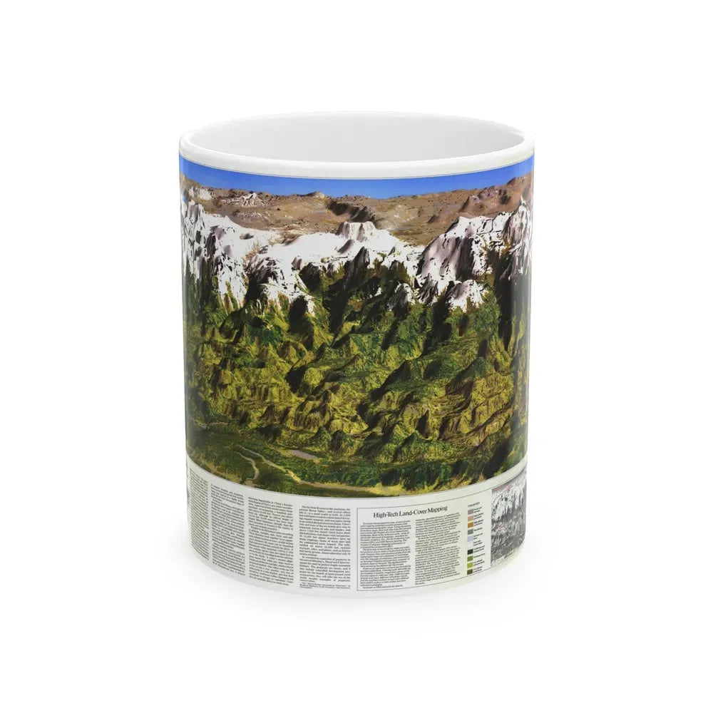 High Himalaya (1988) (Map) White Coffee Mug 11oz - Go Mug Yourself