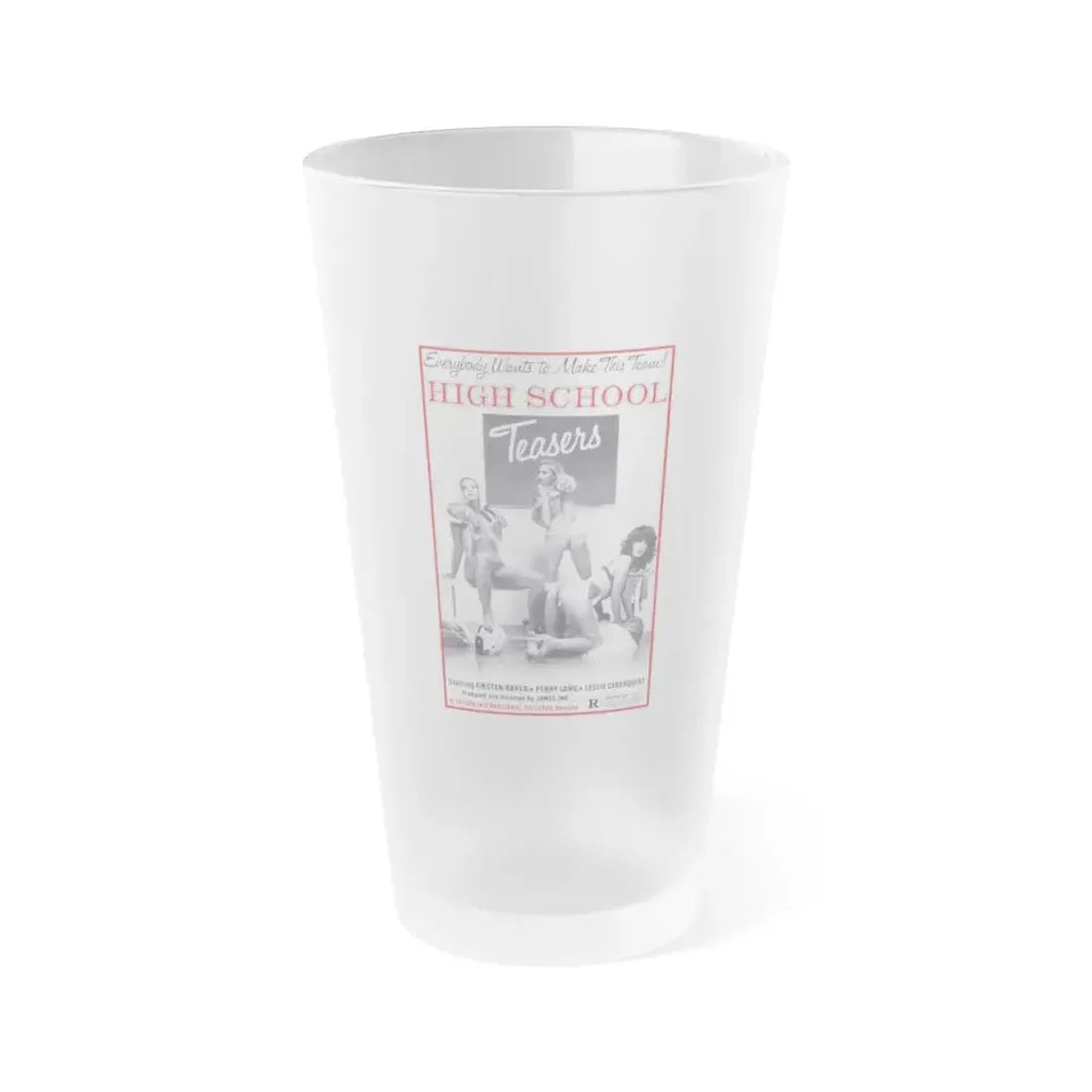 HIGH SCHOOL TEASERS 1978 Movie Poster - Frosted Pint Glass 16oz 16oz Frosted - Go Mug Yourself