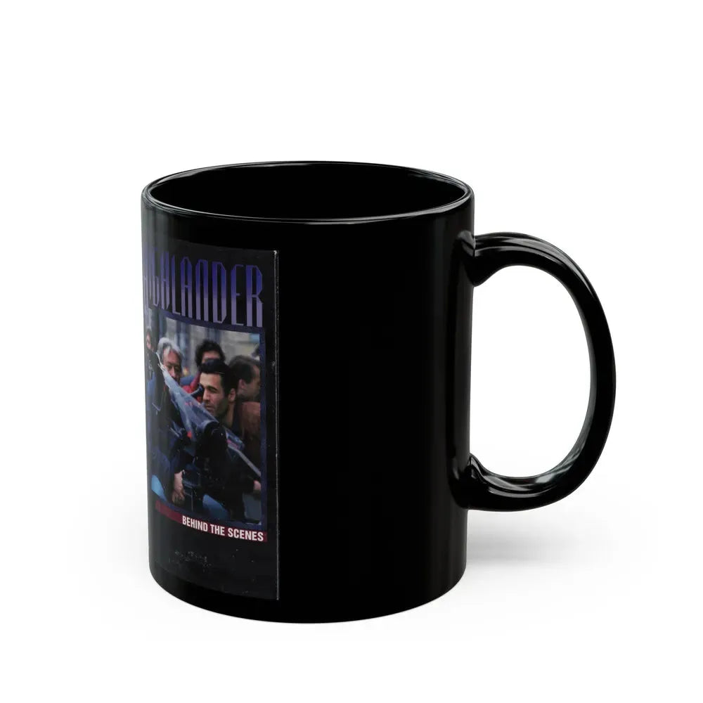 HIGHLANDER BEHIND THE SCENES (VHS COVER) - Black Coffee Mug - Go Mug Yourself