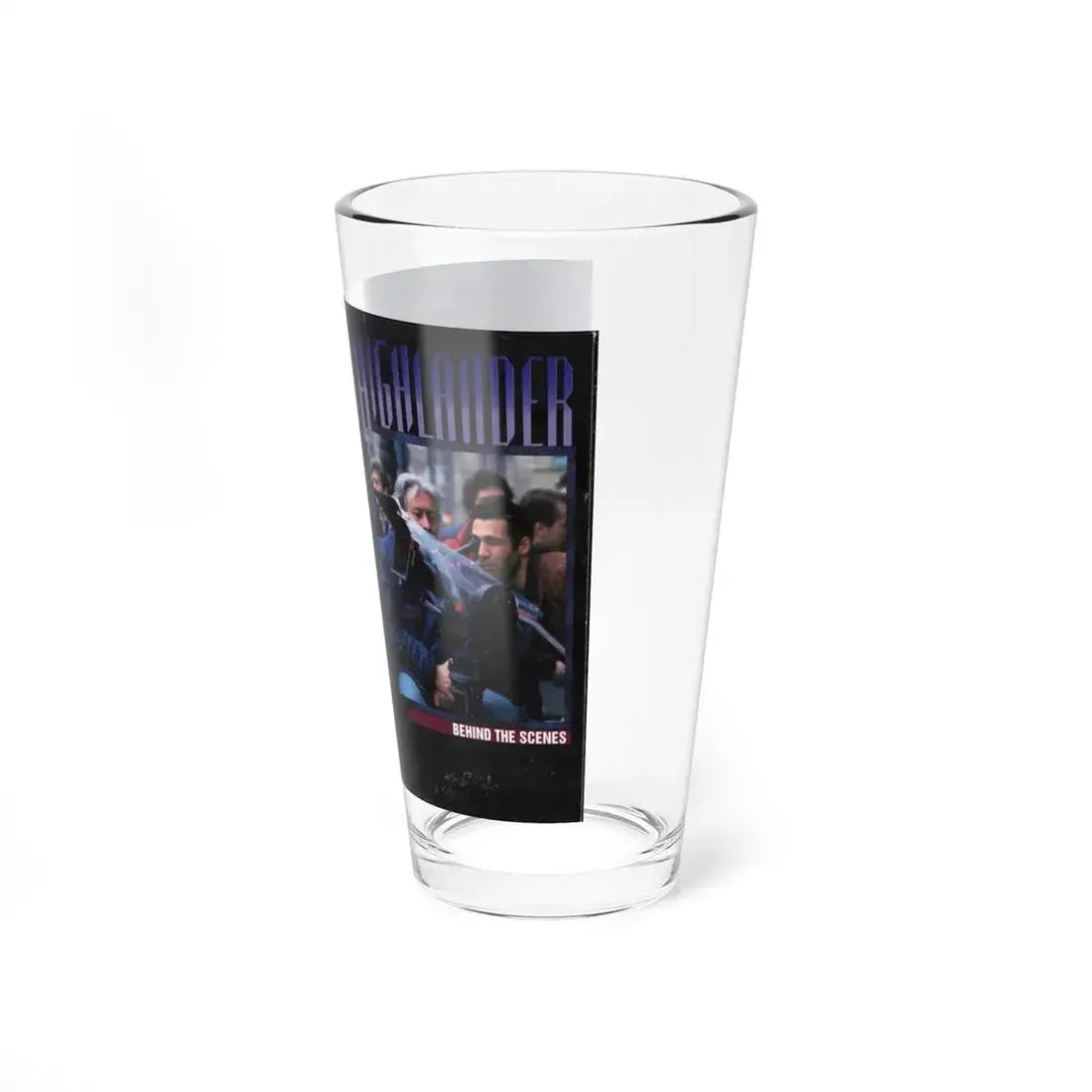 HIGHLANDER BEHIND THE SCENES (VHS COVER) Pint Glass 16oz - Go Mug Yourself
