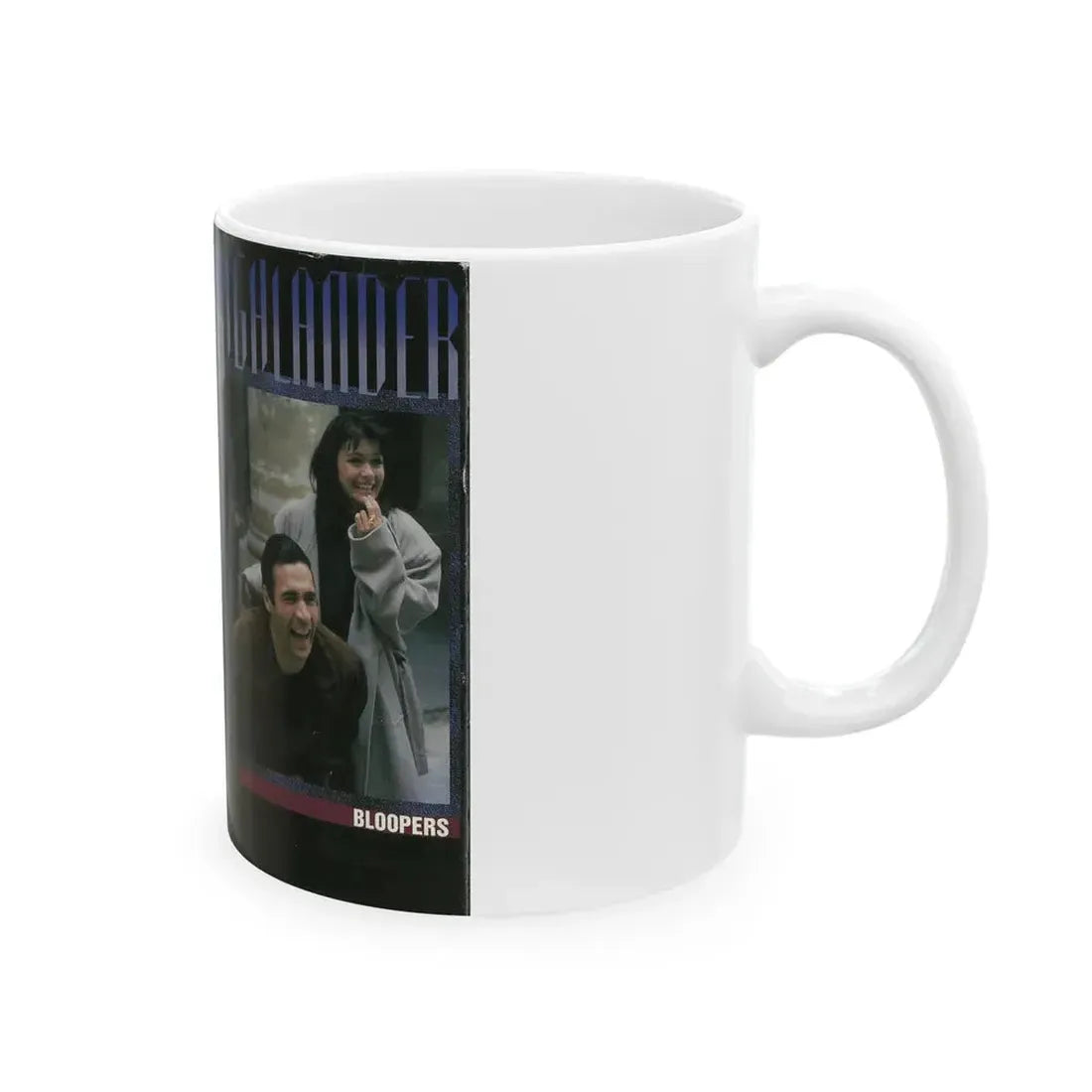 HIGHLANDER BLOOPERS (VHS COVER) - White Coffee Mug - Go Mug Yourself