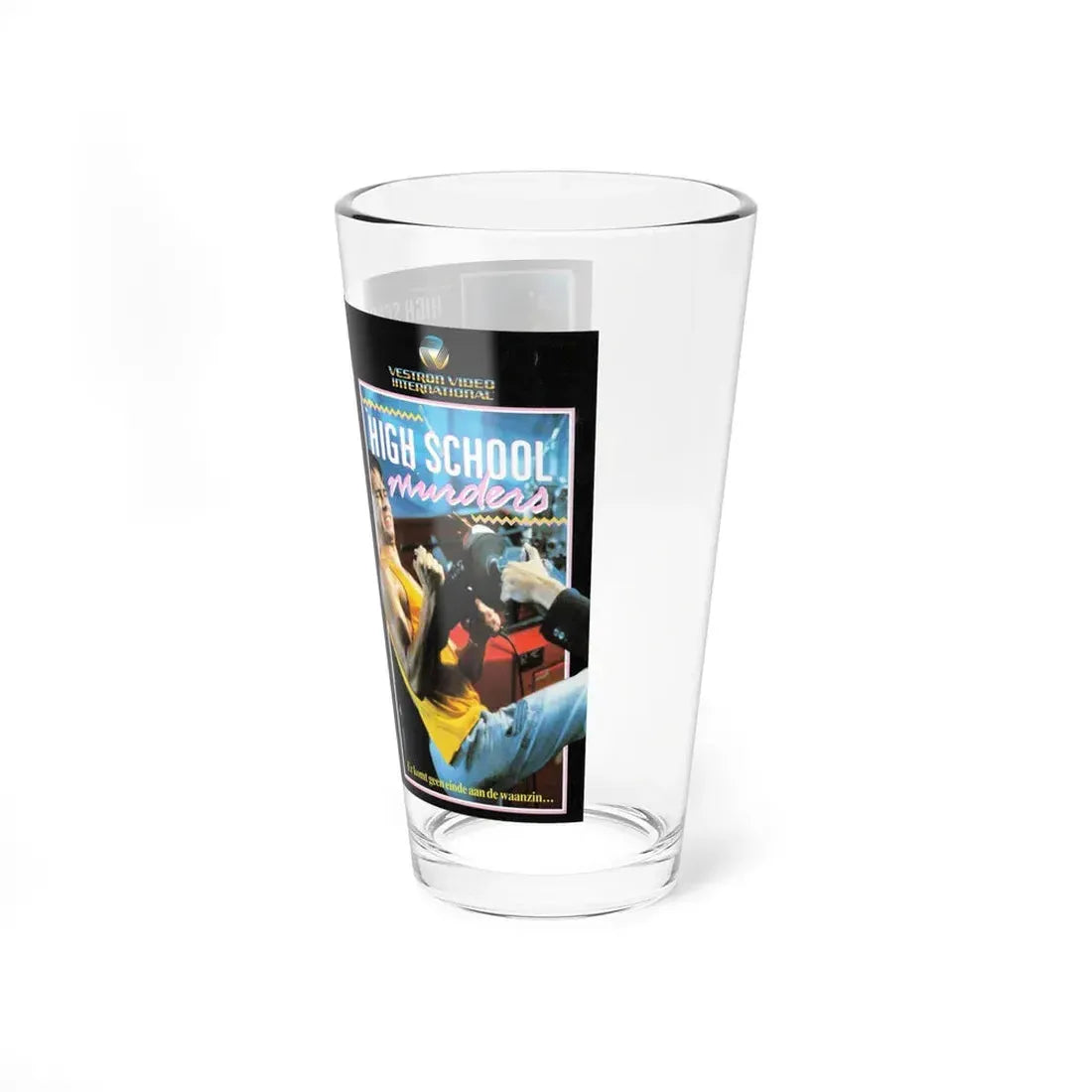 HIGHSCHOOL MURDERS VESTRON INTERNATIONAL (VHS COVER) Pint Glass 16oz - Go Mug Yourself