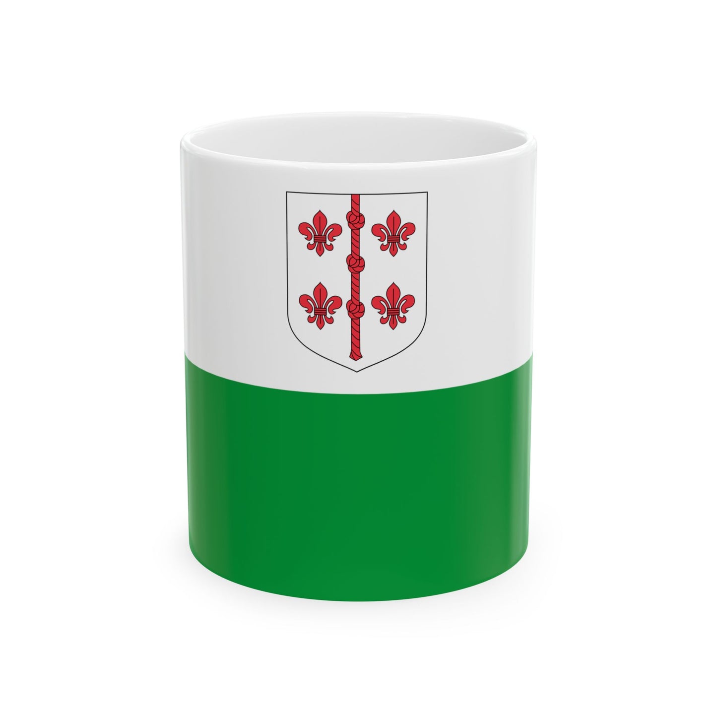 Hiiumaa lipp (Estonia) White Coffee Mug-11oz-Go Mug Yourself