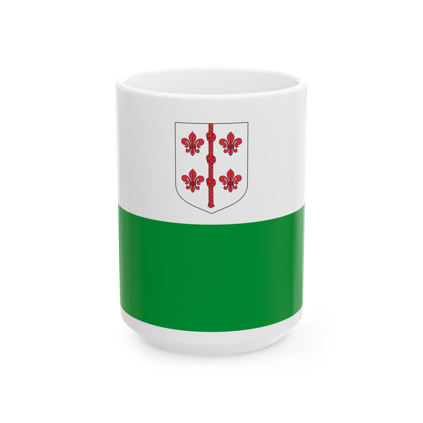 Hiiumaa lipp (Estonia) White Coffee Mug-15oz-Go Mug Yourself