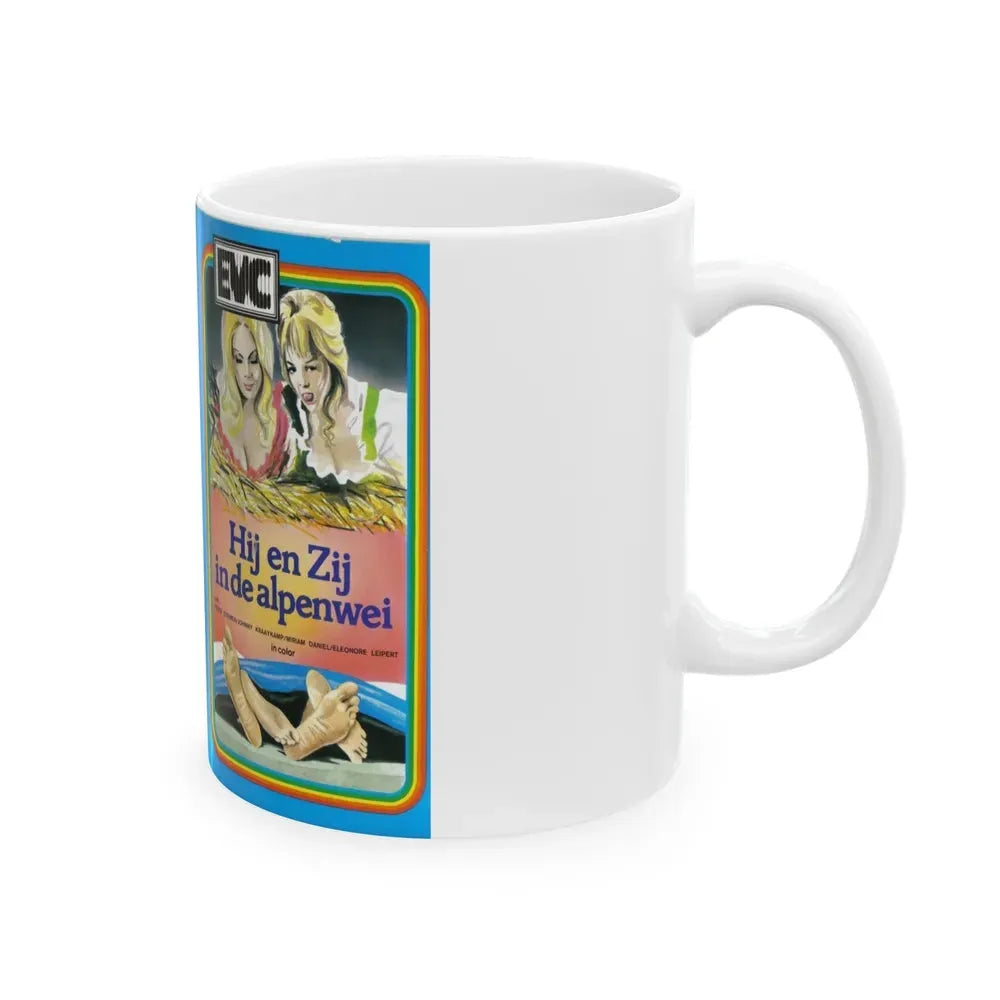 HIJ EN ZIJ IN DE ALPENWEI (VHS COVER) - White Coffee Mug - Go Mug Yourself