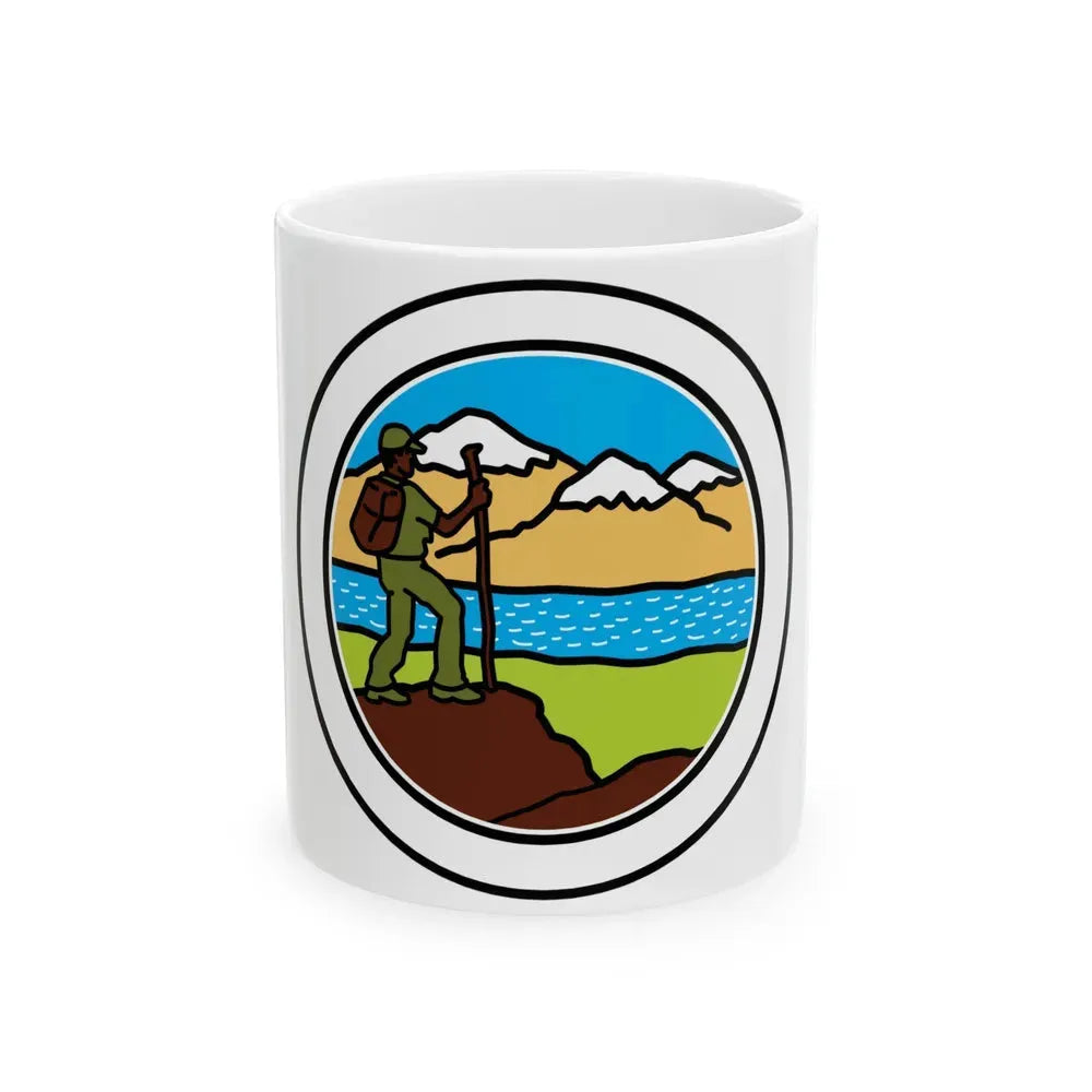 Hiking (Boy Scout Merit Badge) White Coffee Mug 11oz - Go Mug Yourself