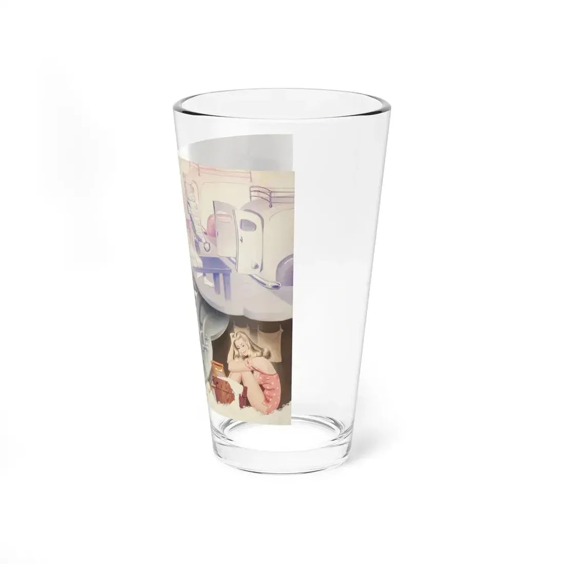 Hillbilly Scenes, Brown & Bigelow calendar illustrations (2) - Pint Glass 16oz - Go Mug Yourself