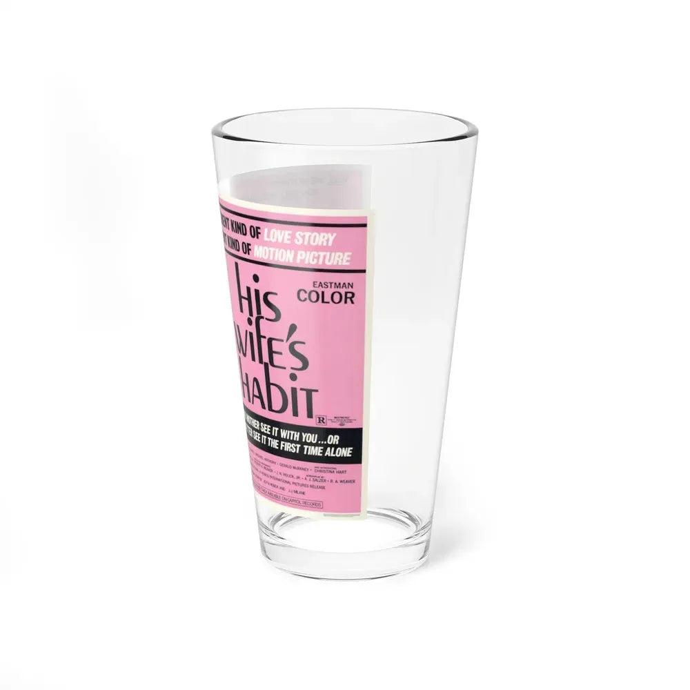 HIS WIFE'S HABIT (WOMEN AND BLOODY TERROR) 1970 Movie Poster - Pint Glass 16oz - Go Mug Yourself