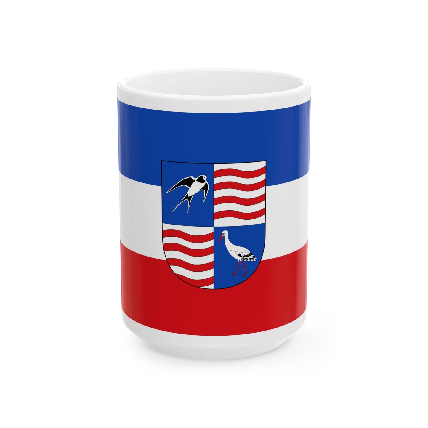 Hissflagge der Gemeinde Neuhausen-Spree (Germany) White Coffee Mug-15oz-Go Mug Yourself