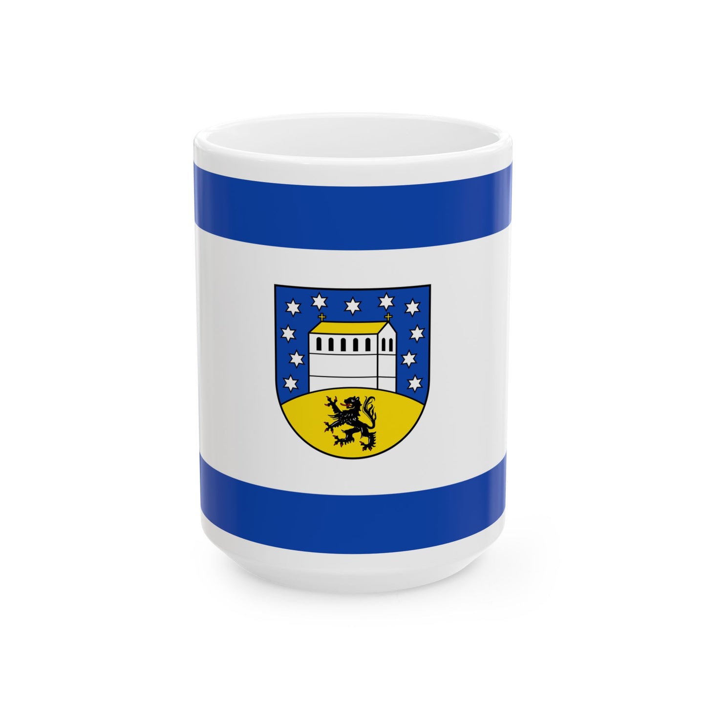 Hissflagge der Gemeinde Petersberg Saalekreis (Germany) White Coffee Mug-15oz-Go Mug Yourself