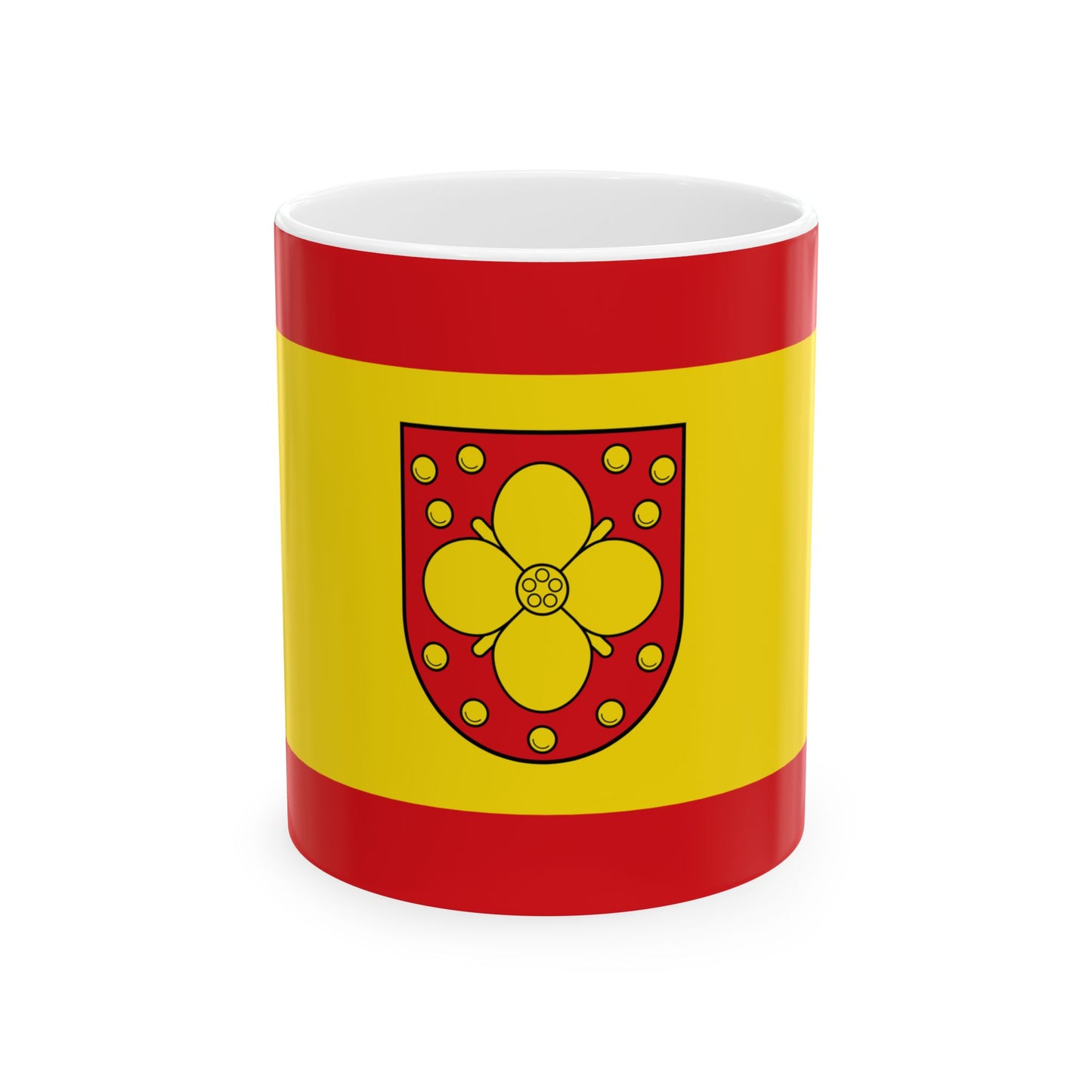 Hissflagge der Gemeinde Uckerland (Germany) White Coffee Mug-11oz-Go Mug Yourself